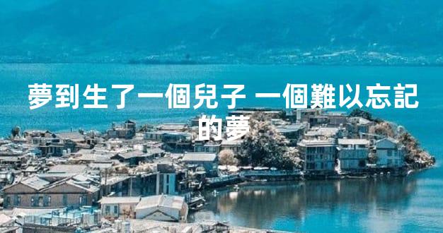 夢到生了一個兒子 一個難以忘記的夢